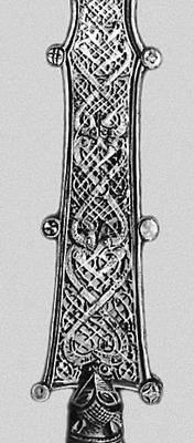 Крест-реликварий из Конга (фрагмент). Ок. 1123. Национальный музей Ирландии, Дублин.