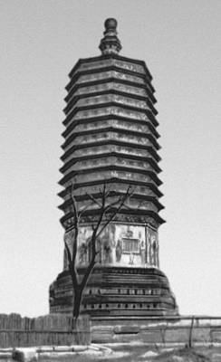 Пагода храма Тяньнинсы в Пекине. 12 в.