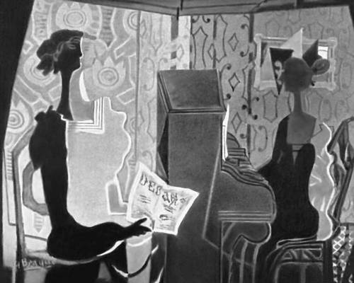 Франция. Изобразительное искусство 18—20 вв. Ж. Брак. «Дуэт». 1937. Музей современного искусства. Париж.